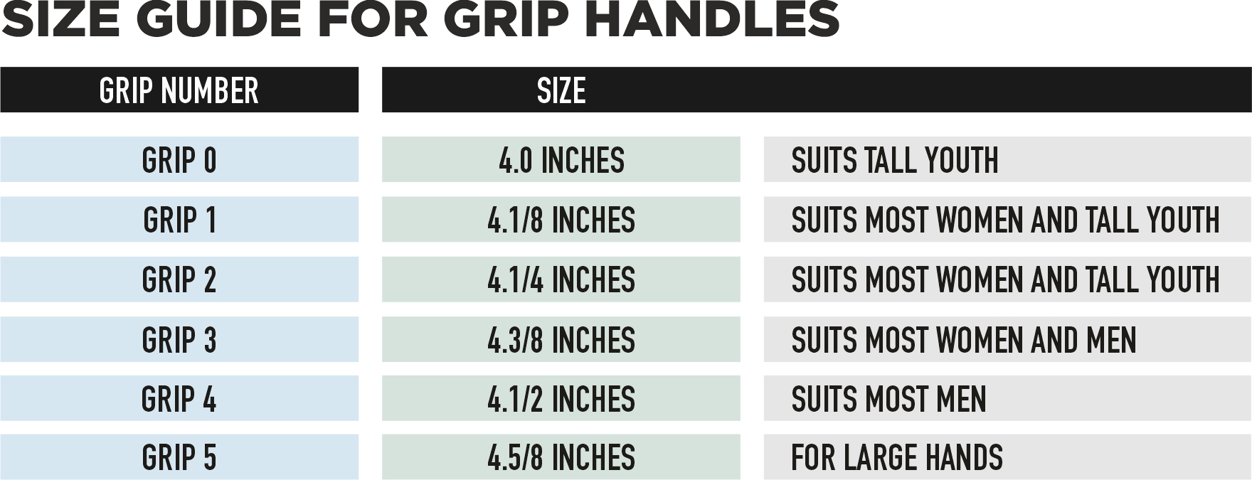 tennis racket size guide