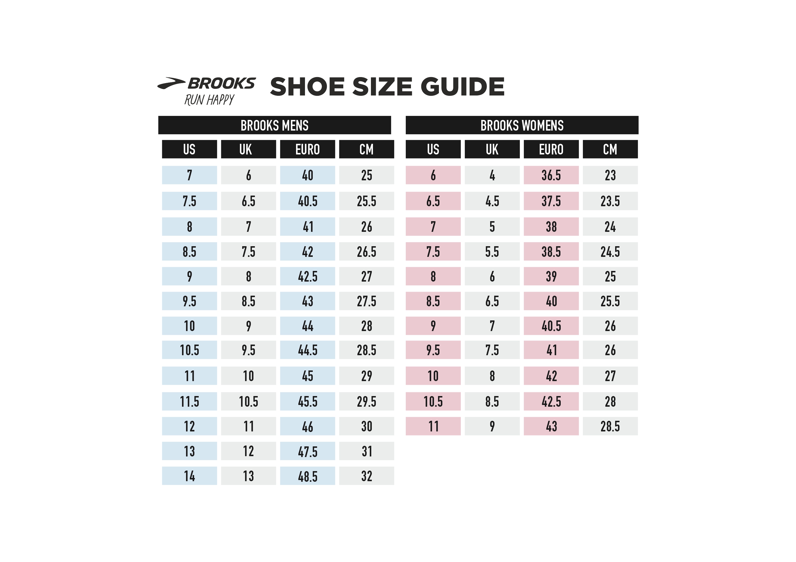 Shoe Size Guide 