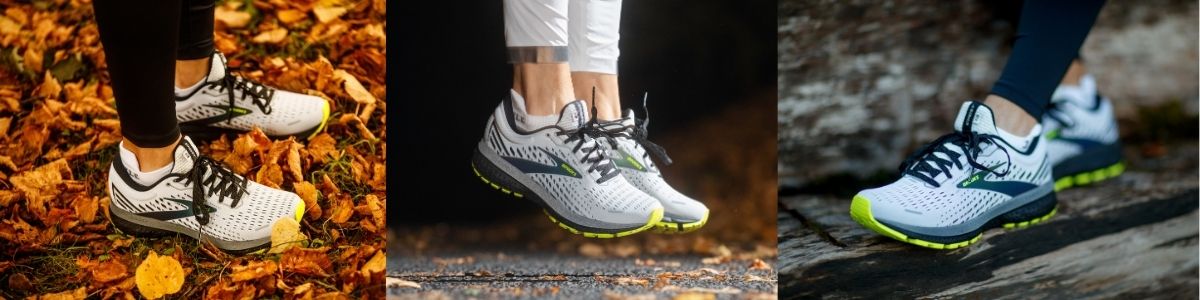  Brooks Ghost running shoes outdoors in autumn conditions