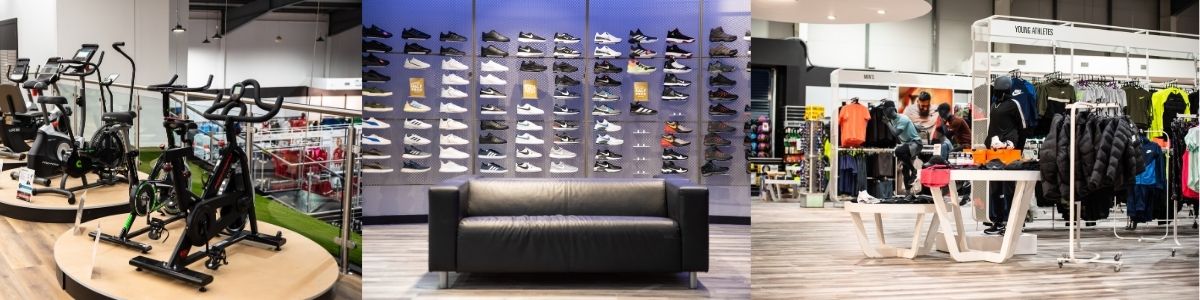 In-store lifestyle photos - home gym - footwear - clothing 