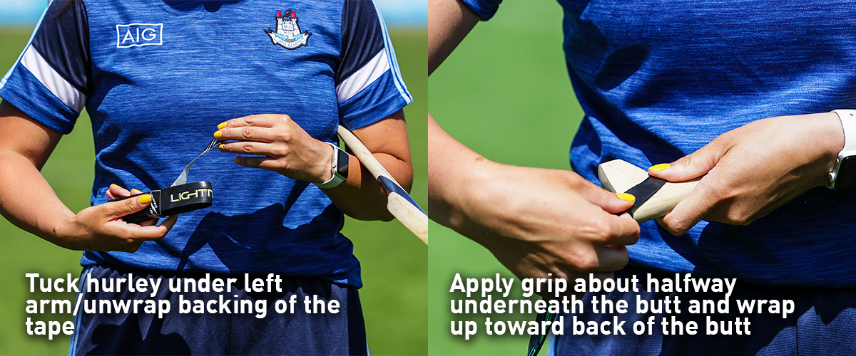 how to put a grip on a hurley